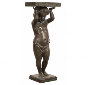 Skulptur Cherub Pedestal