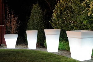 Lightpot, rund / Exklusive Dekoration - Licht im Garten & Heim