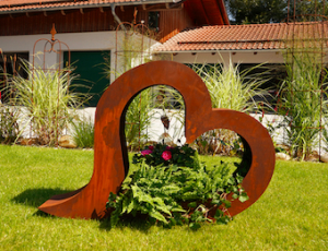 Herz zum Bepflanzen - Gartendeko Rost (Edelrost)