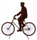 Gartendeko Edelrost-Fahrradfahrer
